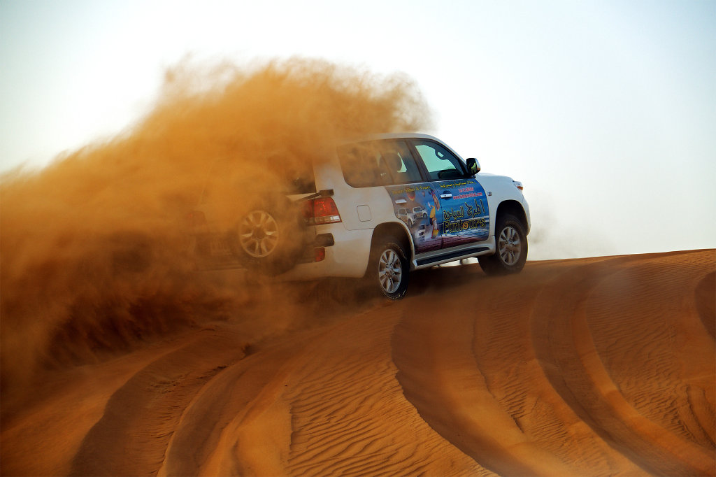 Dune bashing in action