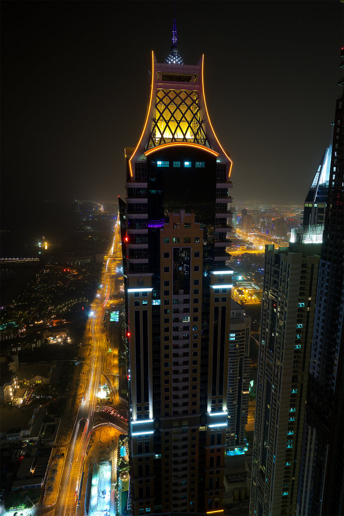 Emirates Crown Tower at night