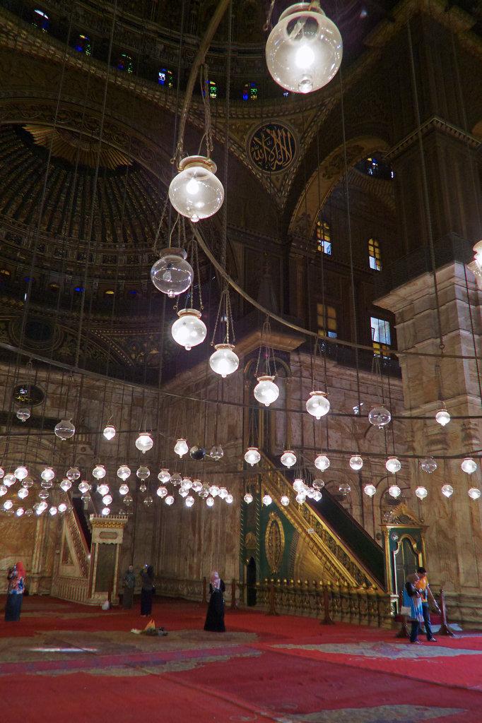 Inside the Mosque of Muhammad Ali