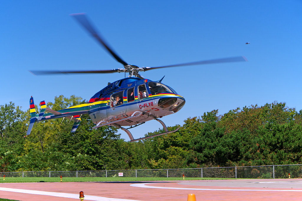 Start of the Niagara helicopter tour