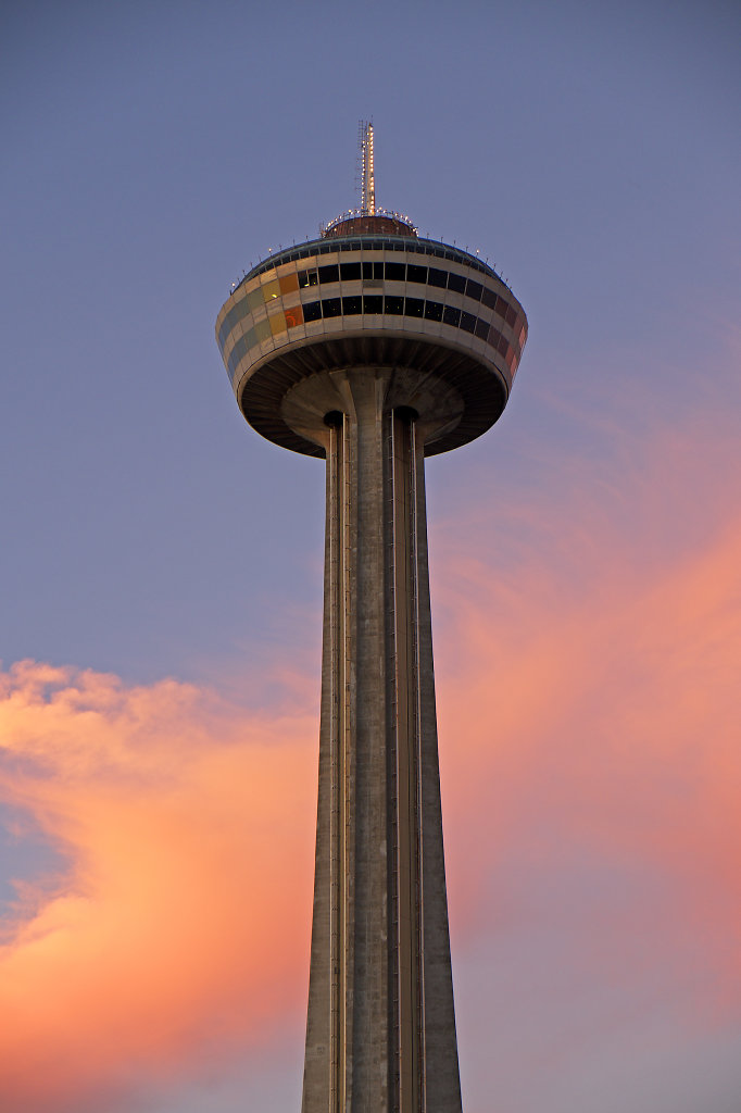 Skylon Tower at sundown