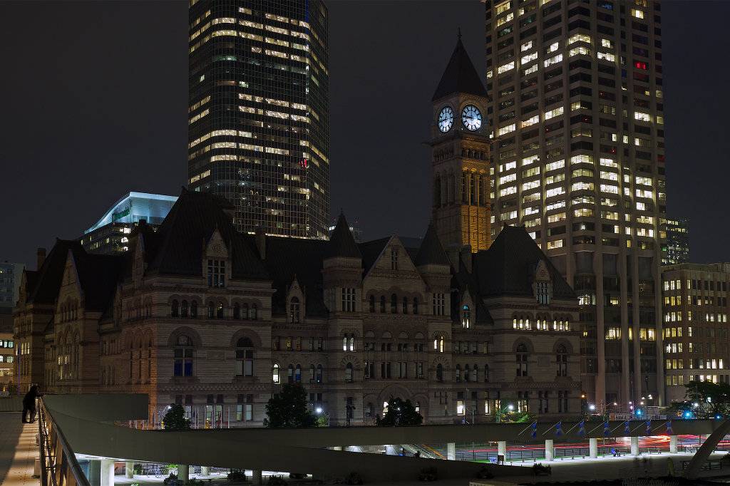 Toronto’s Old City Hall at night